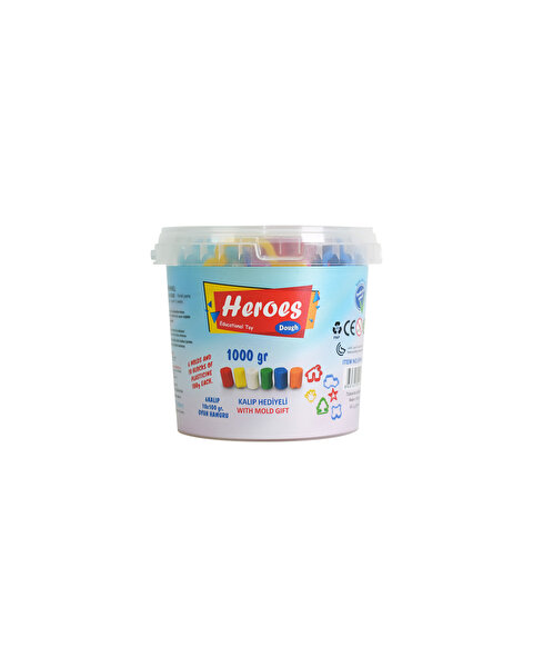 Kovalı 10 Renk Oyun Hamuru 1000 Gr. ve 6 Kalıp