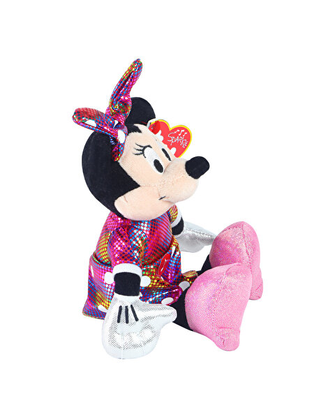 TY Parlak Gökkuşağı Elbiseli Minnie Mouse Peluş 15 Cm