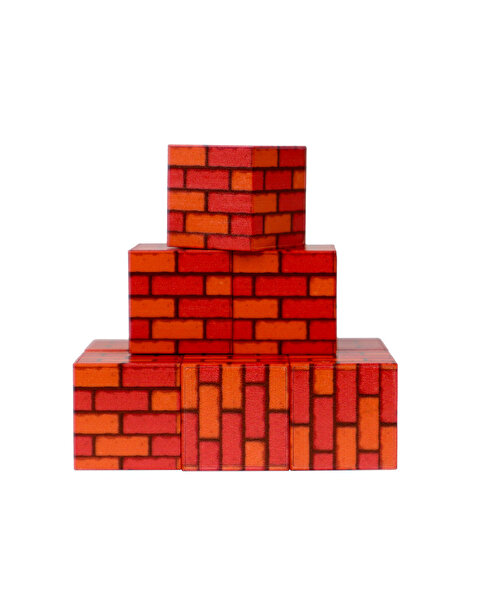 Magnivity Manyetik Bloklar Tuğla Desenli Blok 9 Parça