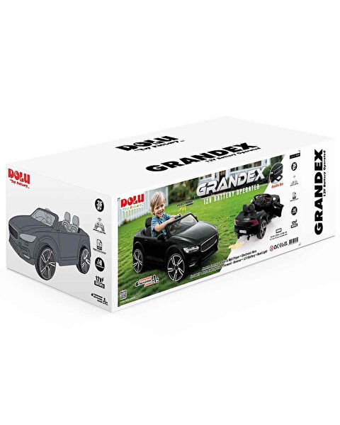 Dolu Grandex Uzaktan Kumandalı 12 Volt Siyah Akülü Araba