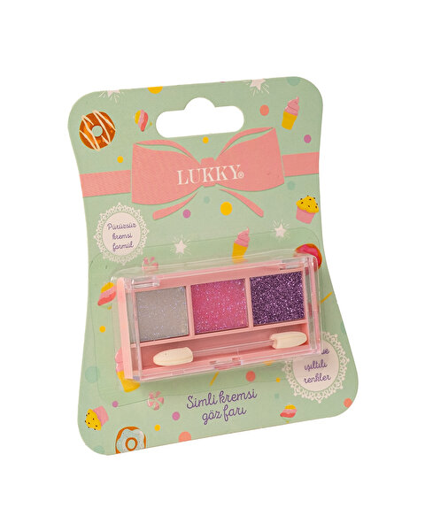 Lukky 3 Renkli̇ Parıltılı Simli Göz Farı Paleti̇ ve Fırçası