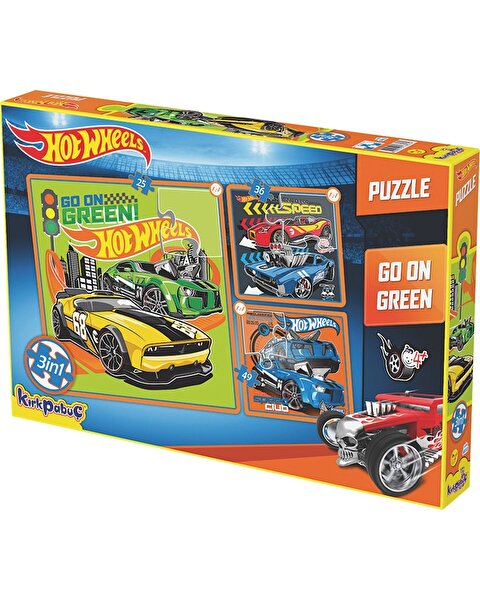 Kırkpabuç Hot Wheels 3´lü Puzzle