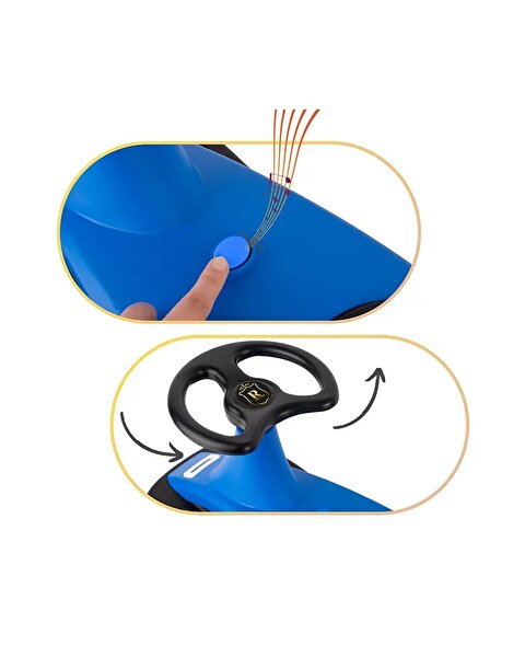 Sesli ve Işıklı Royal Swing Car Mavi