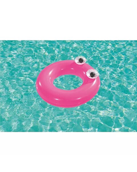 Bestway Gözlü Pembe Yüzme Simidi 91 Cm