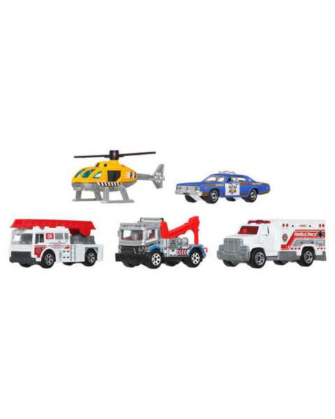 Matchbox Beşli Araba Seti Mbx Rescue JBX37