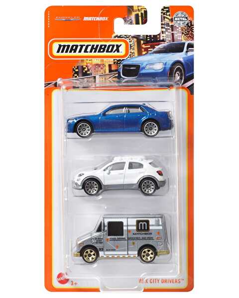 Matchbox Üçlü Araba Seti Mbx City Drivers HFK14