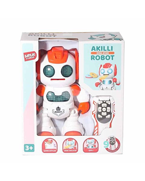 Uzaktan Kumandalı Sesli Disk Atan Robot Turuncu