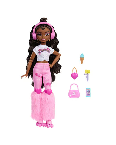 Barbie Dream Besties Paten Partisi Brooklyn Bebek ve Aksesuarları JFX97