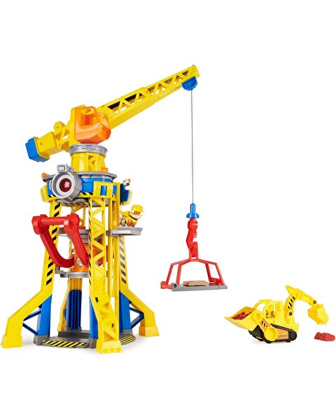 Paw Patrol Rubble & Crew Rubble Buldozer ve Bark Yard Vinç Kulesi Oyun Seti