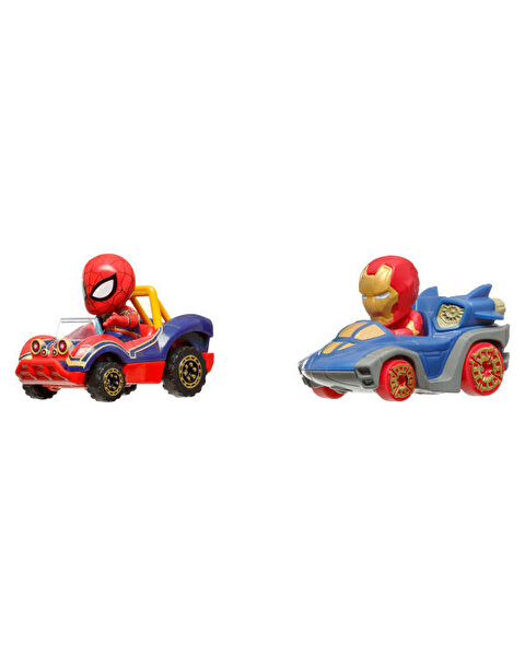 Hot Wheels RacerVerse İkili Arabalar Iron Spider & Iron Man JBK37