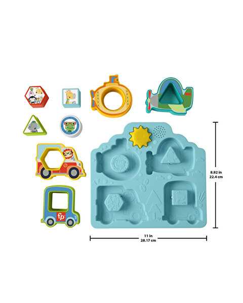 Fisher Price Sesli ve Işıklı Arabalar Puzzle HRP31