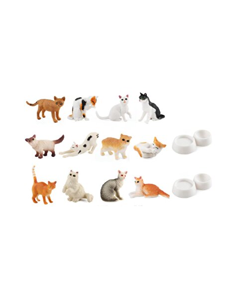 Mini 6'lı Kedi Hayvan Seti