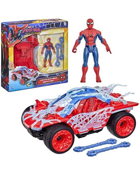 Marvel Spider Man ActionVerse Stretch & Blast Buggy Ağ Fırlatma Aracı ve Figür Seti 2445