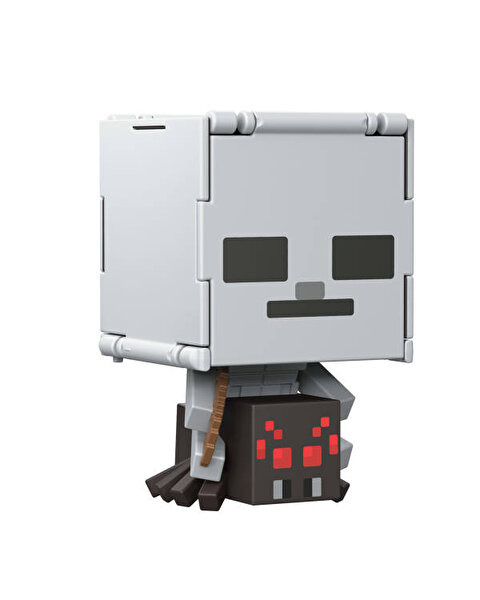 Minecraft Flipping 2'si 1 Arada Figür Spider Jockey + Spider JCN24