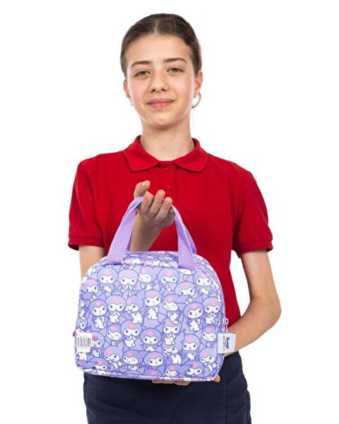 Kuromi Desenli Termal Beslenme Çantası Lila