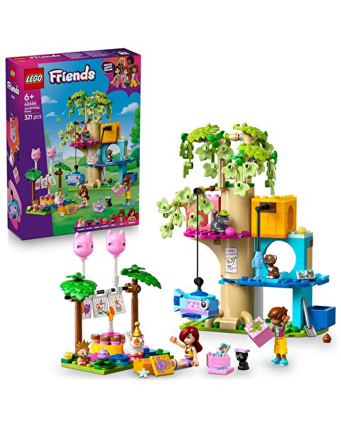 LEGO Friends Kedi Doğum Günü Partisi ve Ağaç Ev 42666
