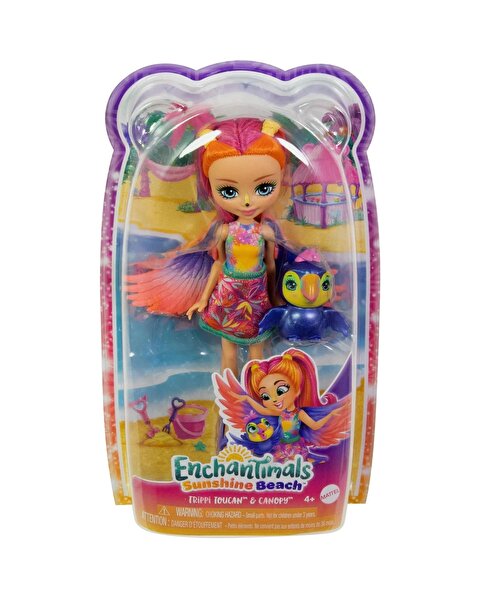 Enchantimals Popüler Karakter Bebekler Trippi Toucan ve Canopy HRX83