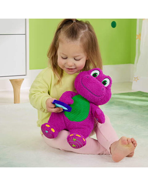 Fisher Price Barney Duyusal Peluş 30 Cm