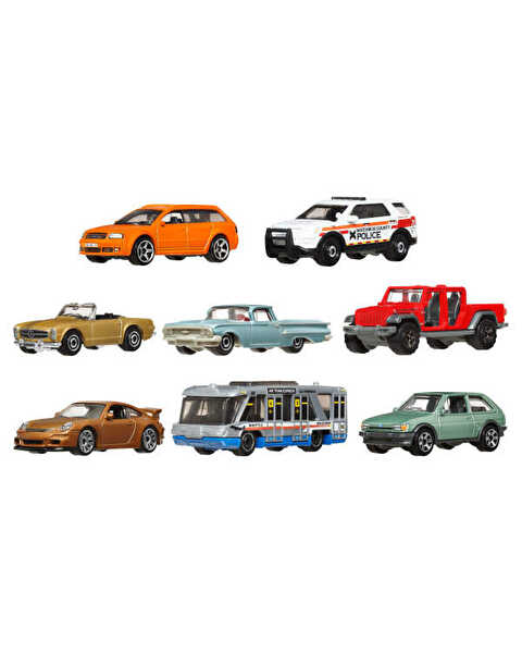 Matchbox 1:64 Ölçekli Metal 8'li Araba Seti JCT84