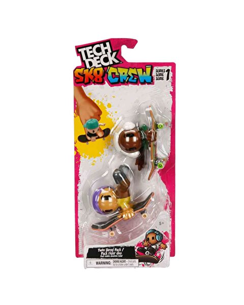 Tech Deck SK8 Crew Figürlü Parmak Kaykayı 2’li Set 3