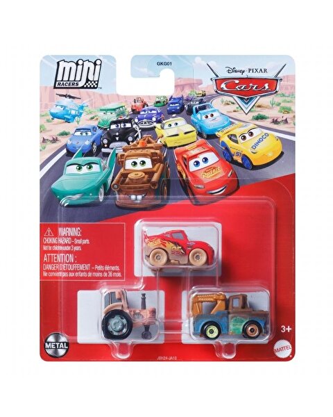 Cars Mini Karakter Arabalar Üçlü Paket JBH24