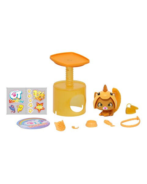 QT Kittie Gökkuşağı Serisi Sürpriz Aksesuarlı Yavru Kedi Zap