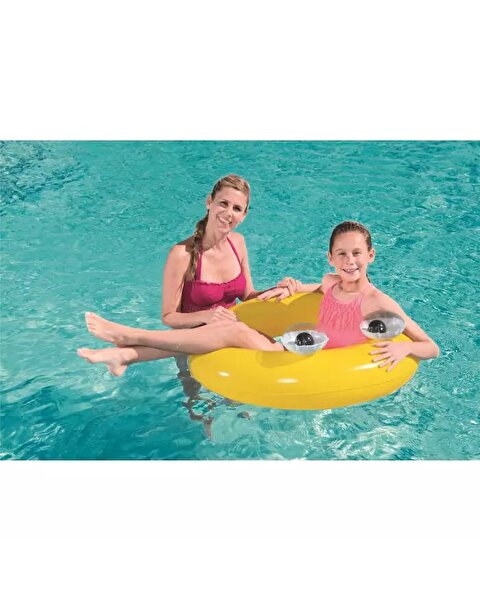 Bestway Gözlü Pembe Yüzme Simidi 91 Cm