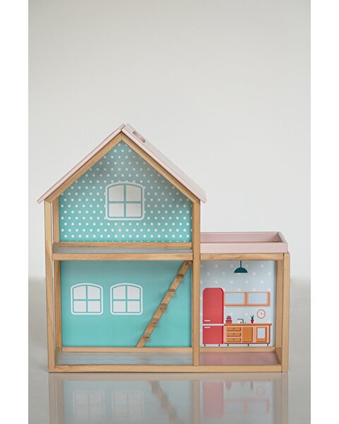 Ahşap Merdivenli Ev 1003 Mavi