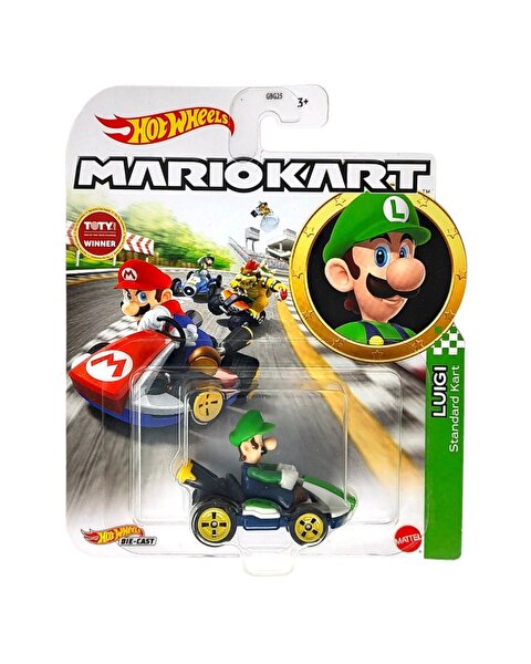 Hot Wheels Mario Kart Karakter Araçlar Luigi GLP37