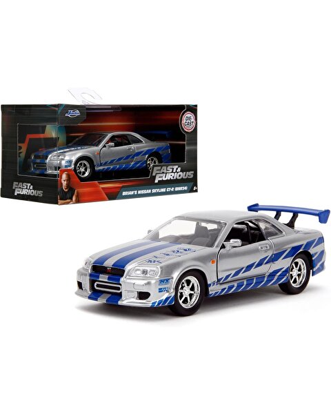 Jada Fast & Furi̇ous 1:32 Ölçekli Araba Brian's Nissan Skyline GT-R (R34)