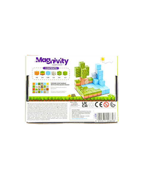 Magnivity Orman Temalı Manyetik Bloklar Kutu 47 Parça