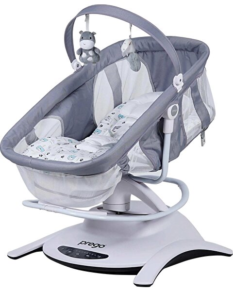 Prego Yummy Kumandalı Elektrikli Beşik Gri