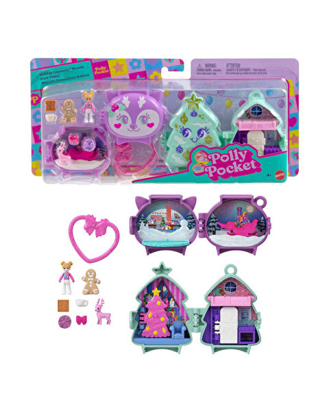 Polly Pocket Sevimli Yılbaşı 2'li Paket Oyun Seti JGM53