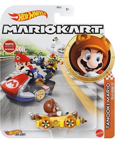 Hot Wheels Mario Kart Karakter Araçlar Tanooki Mario HDB31