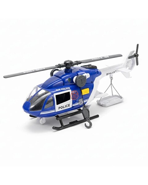 Pervaneli Işıklı ve Sesli Sürtmeli Polis Helikopteri 30 Cm