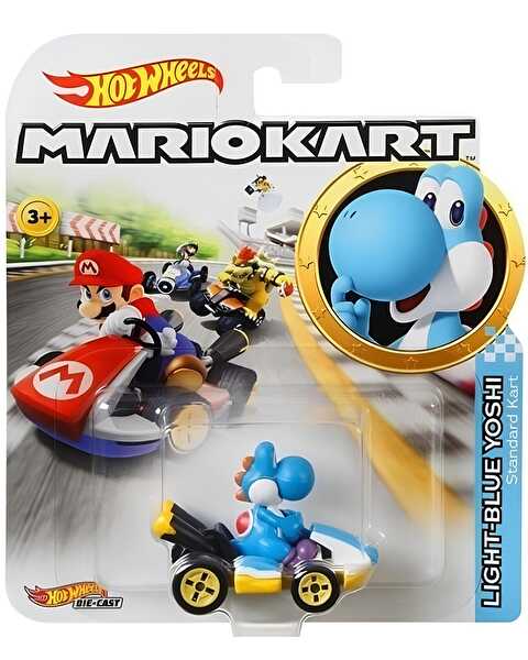 Hot Wheels Mario Kart Karakter Araçlar Light Blue Yoshi GBG35