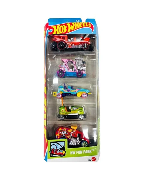 Hot Wheels Beşli Araba Seti Hw Fun Park JBJ88