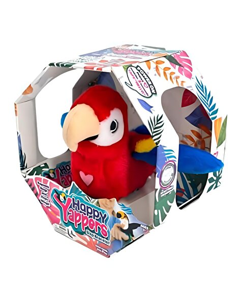 Happy Yappers Slap Bant Kırmızı Konuşan ve Taklit Eden Papağan