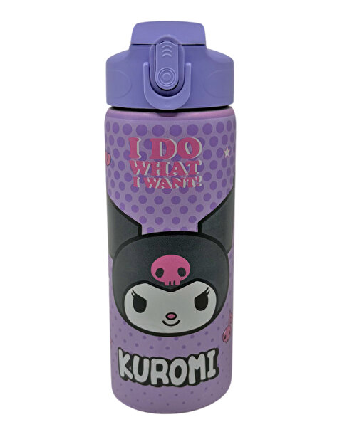 Kuromi Çelik Pembe Matara 600 Ml