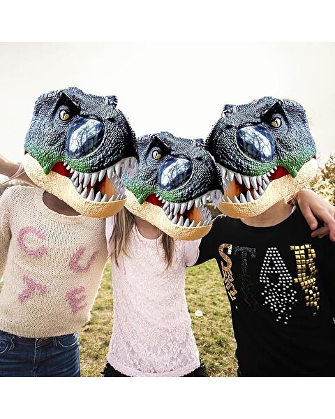 Işıklı ve Sesli T-Rex Maskesi