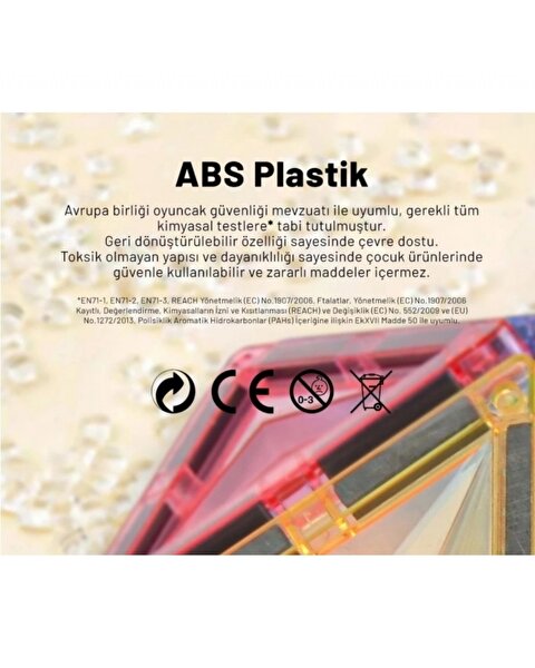 Magnetic Tiles Mıknatıslı Manyetik Yapı Blokları 71 Parça