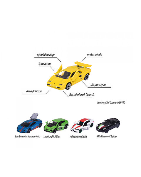 Majorette Dream Cars Italy 5'li Koleksiyon Paketi