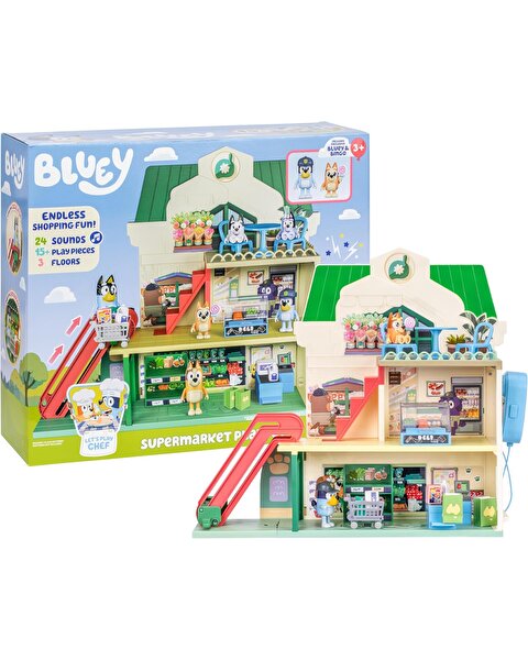 Bluey Yürüyen Merdivenli Süpermarket Oyun Seti