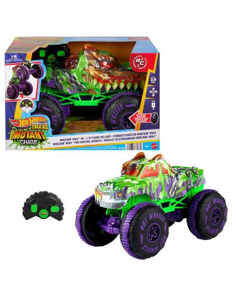 Hot Wheels Monster Trucks 1:15 Wreckin’ Wolf Uzaktan Kumandalı Araba JMM77