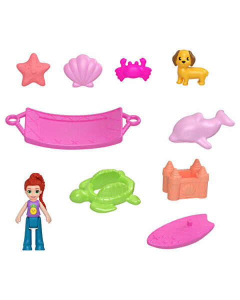 Polly Pocket Ananas Köpekçik Plajı Mini Oyun Seti JFV00