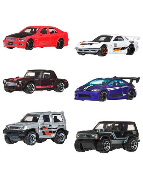 Hot Wheels 1:64 Silver Series Japon Temalı 6’lı Araba Seti JLB23