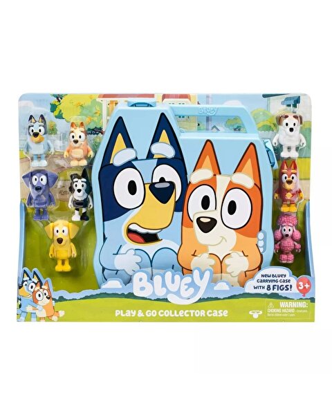 Bluey Deluxe Taşıma Çantası ve 8'li Figür Seti