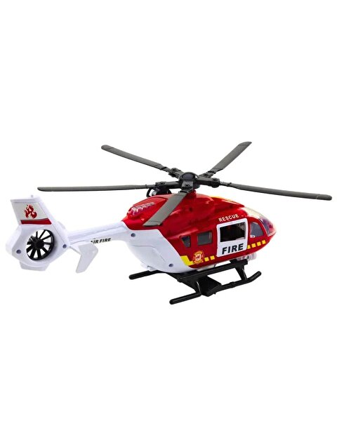 Pervaneli Işıklı ve Sesli Sürtmeli İtfaiye Helikopteri 30 Cm
