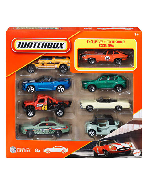 Matchbox 1:64 Ölçekli Metal 8'li Araba Seti JCT82