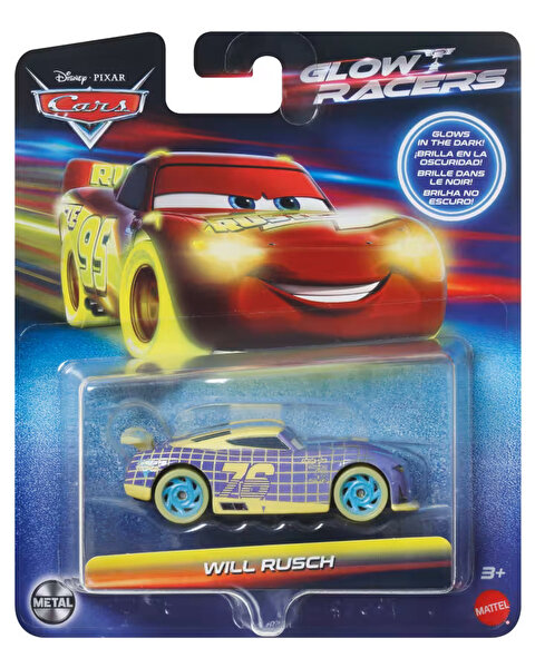 Cars Karanlıkta Parlayan Yarışçılar Tekli Karakter Araçlar Will Rusch HVF08